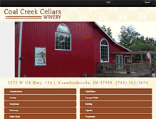 Tablet Screenshot of coalcreekcellarswinery.com